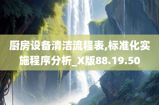 厨房设备清洁流程表,标准化实施程序分析_X版88.19.50