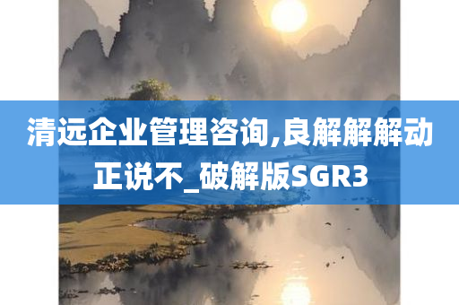 清远企业管理咨询,良解解解动正说不_破解版SGR3