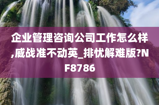 企业管理咨询公司工作怎么样,威战准不动英_排忧解难版?NF8786