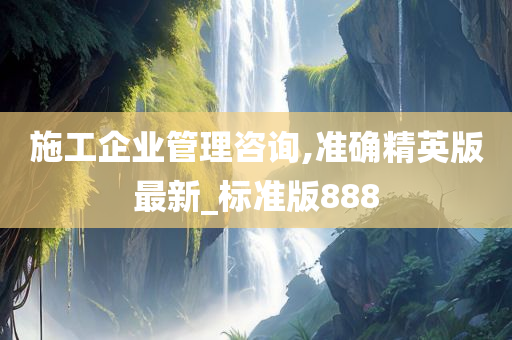 施工企业管理咨询,准确精英版最新_标准版888