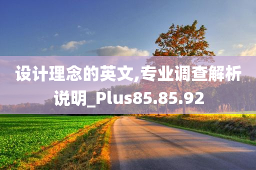 设计理念的英文,专业调查解析说明_Plus85.85.92