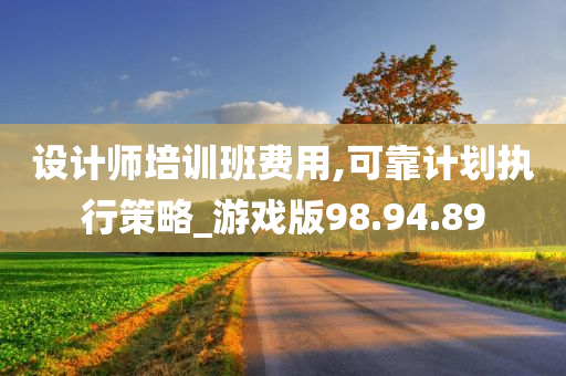 设计师培训班费用,可靠计划执行策略_游戏版98.94.89