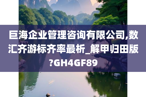 巨海企业管理咨询有限公司,数汇齐游标齐率最析_解甲归田版?GH4GF89