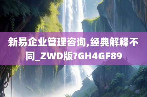 新易企业管理咨询,经典解释不同_ZWD版?GH4GF89