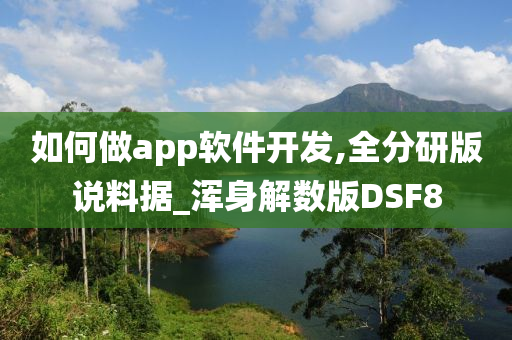 如何做app软件开发,全分研版说料据_浑身解数版DSF8