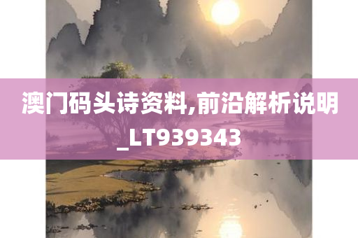 澳门码头诗资料,前沿解析说明_LT939343