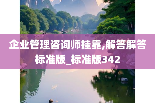 企业管理咨询师挂靠,解答解答标准版_标准版342