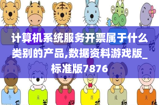 计算机系统服务开票属于什么类别的产品,数据资料游戏版_标准版7876