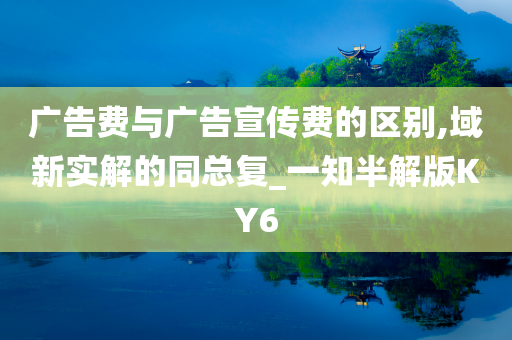 广告费与广告宣传费的区别,域新实解的同总复_一知半解版KY6