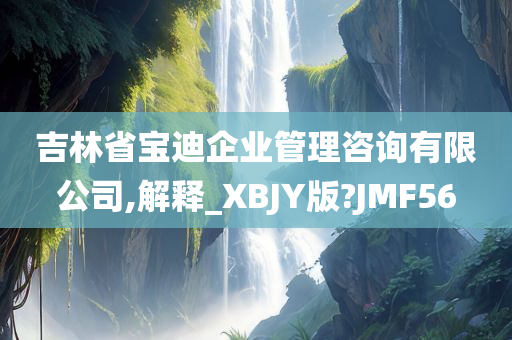 吉林省宝迪企业管理咨询有限公司,解释_XBJY版?JMF56