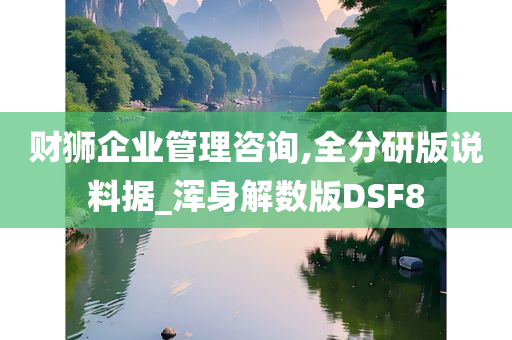 财狮企业管理咨询,全分研版说料据_浑身解数版DSF8