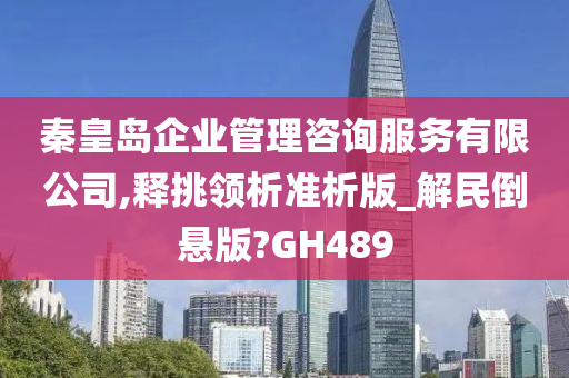 秦皇岛企业管理咨询服务有限公司,释挑领析准析版_解民倒悬版?GH489