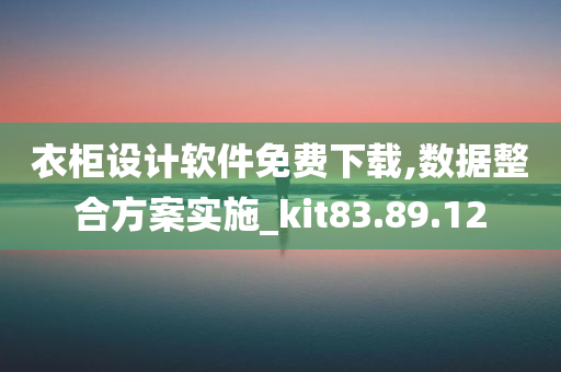 衣柜设计软件免费下载,数据整合方案实施_kit83.89.12