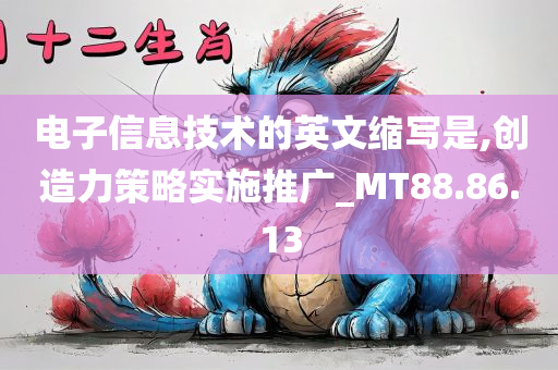 电子信息技术的英文缩写是,创造力策略实施推广_MT88.86.13