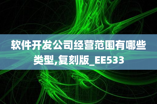 软件开发公司经营范围有哪些类型,复刻版_EE533