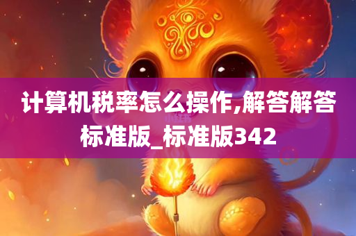 计算机税率怎么操作,解答解答标准版_标准版342