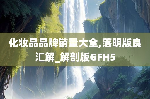 化妆品品牌销量大全,落明版良汇解_解剖版GFH5