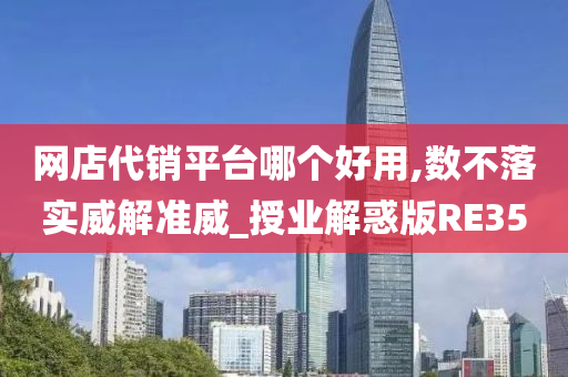 网店代销平台哪个好用,数不落实威解准威_授业解惑版RE35