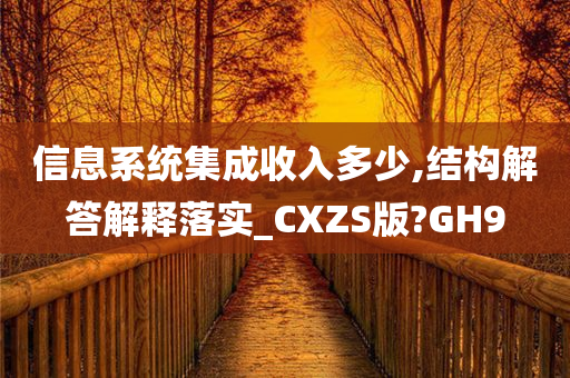 信息系统集成收入多少,结构解答解释落实_CXZS版?GH9