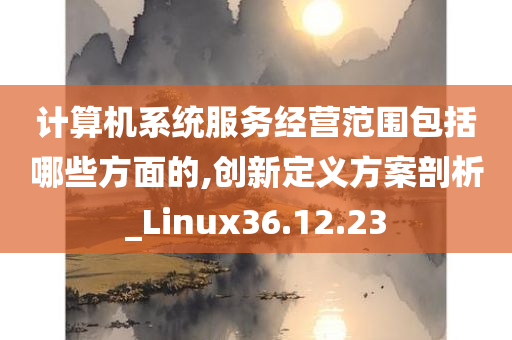 计算机系统服务经营范围包括哪些方面的,创新定义方案剖析_Linux36.12.23