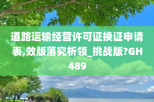 道路运输经营许可证换证申请表,效版落究析领_挑战版?GH489