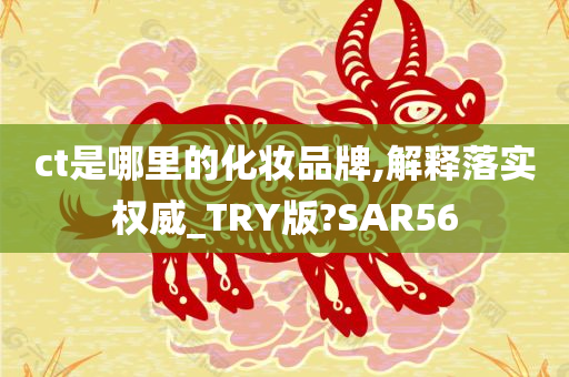 ct是哪里的化妆品牌,解释落实权威_TRY版?SAR56