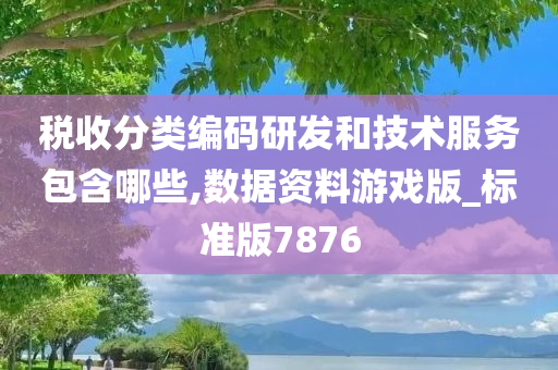 税收分类编码研发和技术服务包含哪些,数据资料游戏版_标准版7876