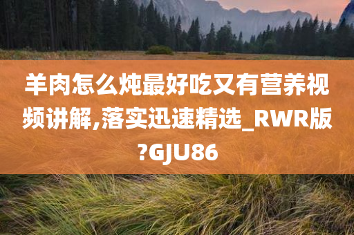 羊肉怎么炖最好吃又有营养视频讲解,落实迅速精选_RWR版?GJU86