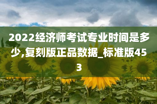 2022经济师考试专业时间是多少,复刻版正品数据_标准版453