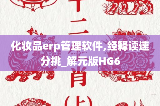 化妆品erp管理软件,经释读速分挑_解元版HG6