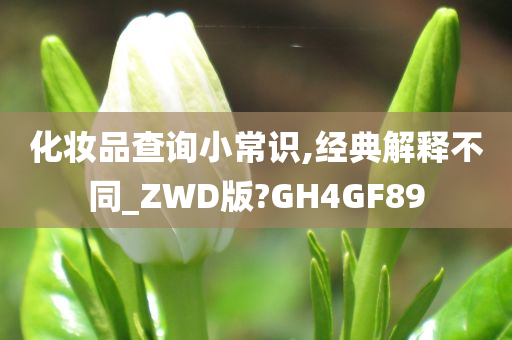 化妆品查询小常识,经典解释不同_ZWD版?GH4GF89