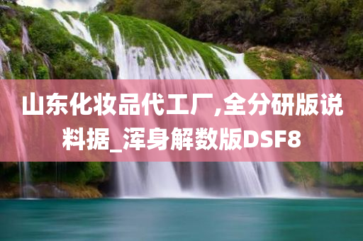 山东化妆品代工厂,全分研版说料据_浑身解数版DSF8