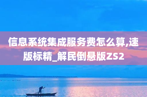 信息系统集成服务费怎么算,速版标精_解民倒悬版ZS2