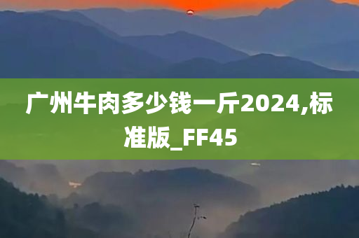 广州牛肉多少钱一斤2024,标准版_FF45