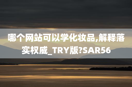 哪个网站可以学化妆品,解释落实权威_TRY版?SAR56