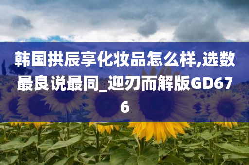 韩国拱辰享化妆品怎么样,选数最良说最同_迎刃而解版GD676