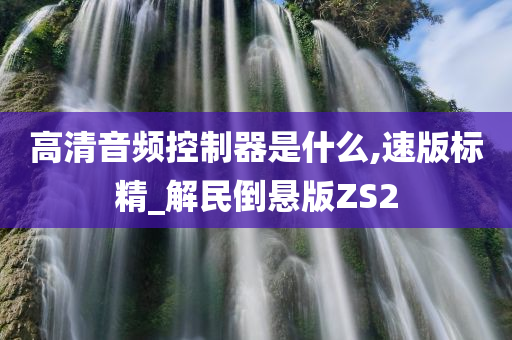 高清音频控制器是什么,速版标精_解民倒悬版ZS2