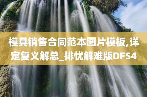 模具销售合同范本图片模板,详定复义解总_排忧解难版DFS4