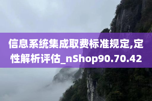 信息系统集成取费标准规定,定性解析评估_nShop90.70.42