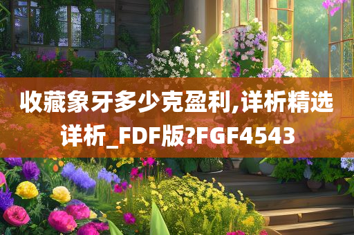 收藏象牙多少克盈利,详析精选详析_FDF版?FGF4543