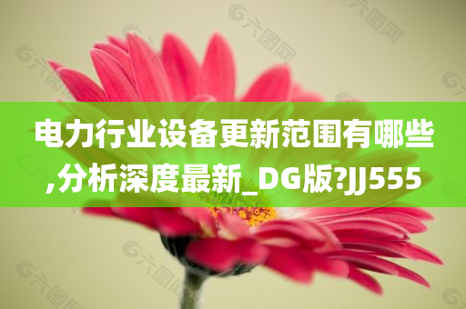 电力行业设备更新范围有哪些,分析深度最新_DG版?JJ555