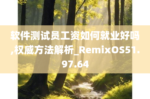 软件测试员工资如何就业好吗,权威方法解析_RemixOS51.97.64