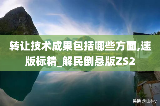 转让技术成果包括哪些方面,速版标精_解民倒悬版ZS2