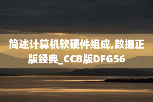 简述计算机软硬件组成,数据正版经典_CCB版DFG56