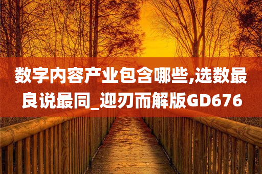 数字内容产业包含哪些,选数最良说最同_迎刃而解版GD676