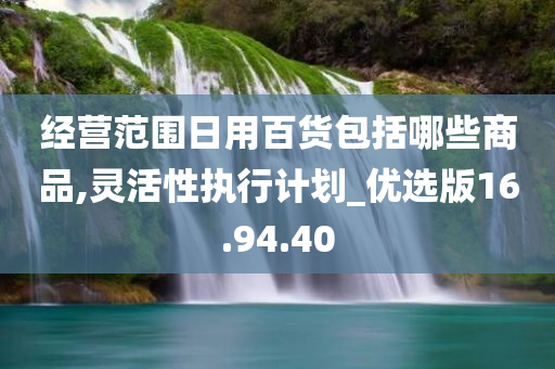 经营范围日用百货包括哪些商品,灵活性执行计划_优选版16.94.40