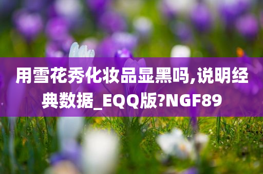 用雪花秀化妆品显黑吗,说明经典数据_EQQ版?NGF89