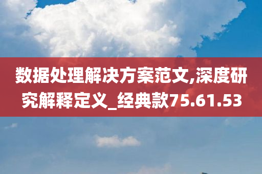 数据处理解决方案范文,深度研究解释定义_经典款75.61.53