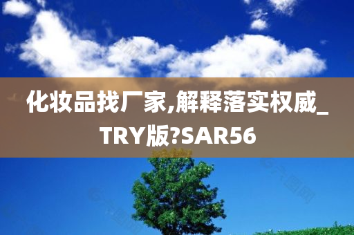 化妆品找厂家,解释落实权威_TRY版?SAR56