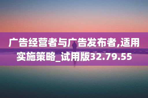 广告经营者与广告发布者,适用实施策略_试用版32.79.55